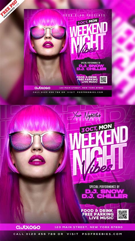 Free Psd Dj Night Club Social Media And Instagram Post Psd