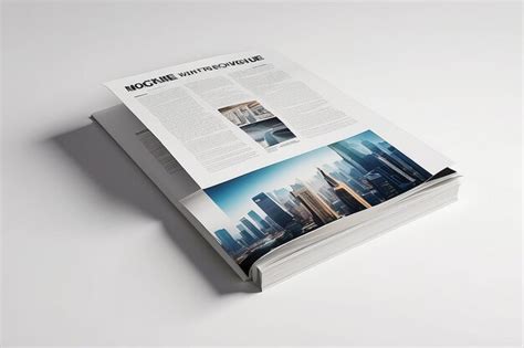 Premium Photo Newspaper Advertising Magazine Brochure Mockup D