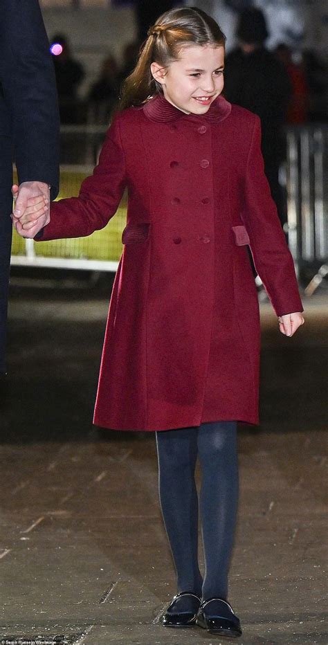 Royals Step Out In Burgundy Coats To Attend Kate Middletons Carol