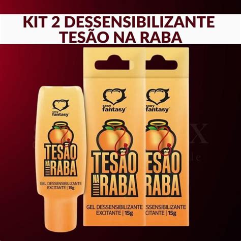 Anestésico Anal Kit 2 Tesão Na Raba Gel Excitante E Lubrificante 15ml