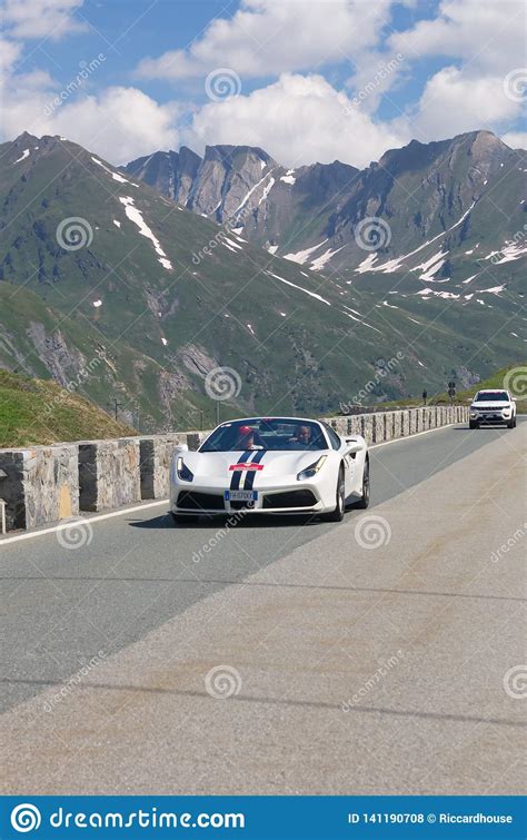 White Ferrari Take Part In The Cavalcade 2018 Event Along The Roads Of