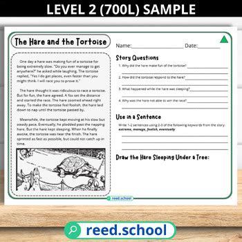 Aesop S Fable The Hare And The Tortoise Leveled Reader Reading