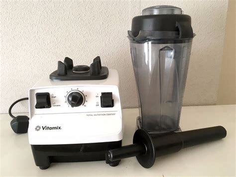 Vitamix Total Nutrition Center In White Vm0109 Blender With Jug Tamper And Two Part Lid In