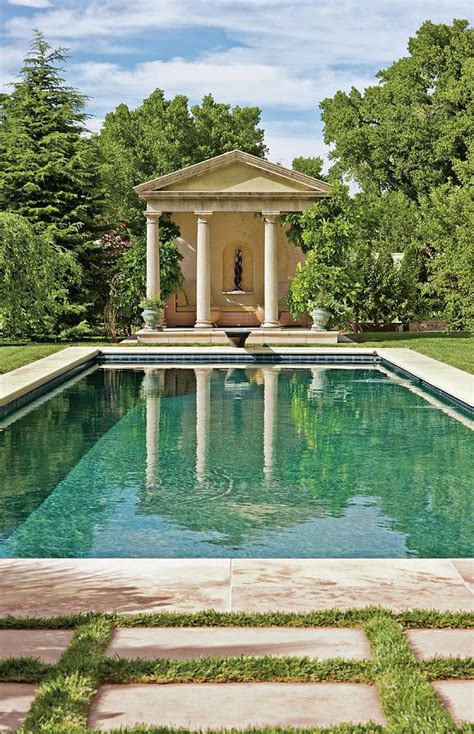 Swimming Pool With Greek Pavilion By Robert Reck