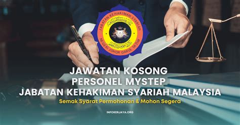 Jawatan Kosong Personel MySTEP Jabatan Kehakiman Syariah Malaysia