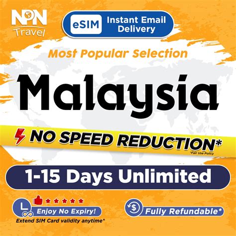 Malaysia Esim Ultra Days Daily Mb Gb Unlimited Data Instant