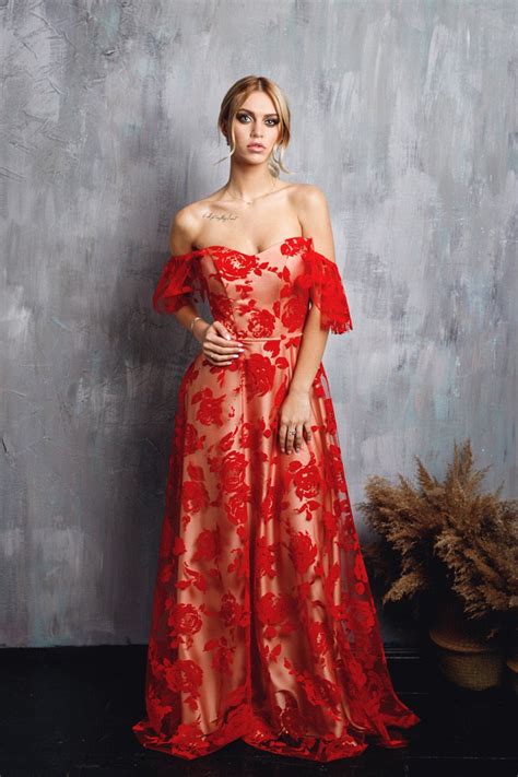 red floral gown | Dresses Images 2024