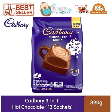 Jual Cadbury Hot Chocolate Drink 3in1 Malaysia 30g X 13 Sachet Shopee Indonesia