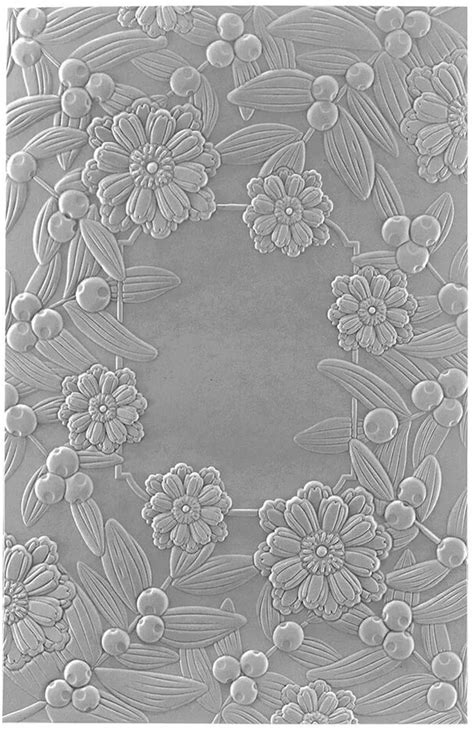 Notched Corner Florals D Embossing Folder Spellbinders