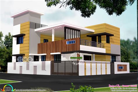 Square Feet Modern Tamilnadu House Plan Kerala Home Design And