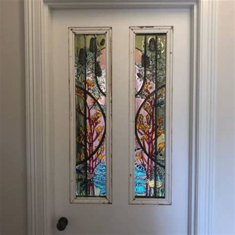 Glass Door Panel Mural By Nadine Keegan At Bluecross Ruckers Hill