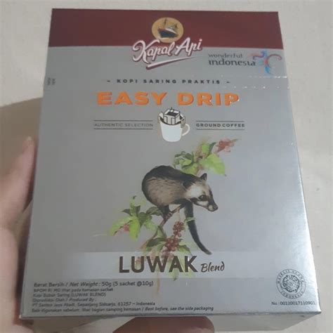 Jual Kopi Saring Praktis Kapal Api Easy Drip Luwak Blend Shopee Indonesia