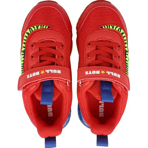 Bull Boys T Rex Dinosaur Red Light Up Trainers Awesome Shoes