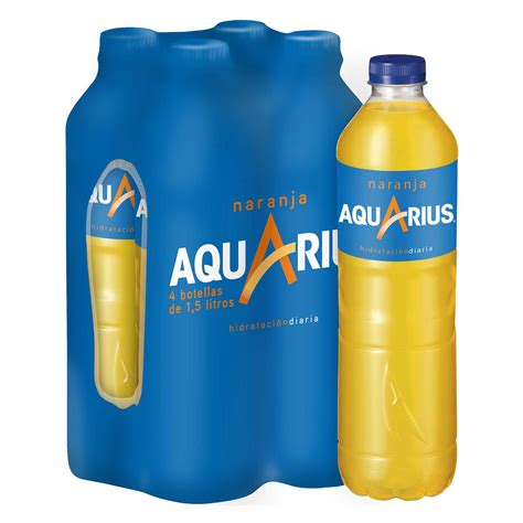 Bebida Isotónica Aquarius sabor naranja pack de 4 botellas de 1 5 l