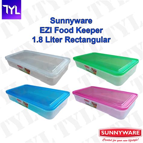 Sunnyware EZI Food Keeper 1 8 Liter Rectangular 4 Pieces Food Saver