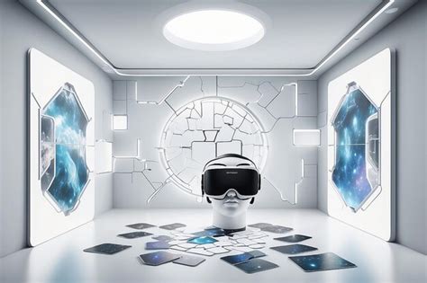 Premium Ai Image Virtual Reality Escape Room Mockup