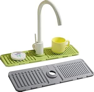 Amazon Tidy Splash Faucet Guard Draining Mat Kitchen Silicone