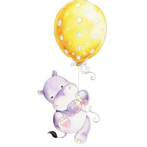 Hippopotamus, Hippo, Watercolor Hippo, Baby Hippo, Watercolor Nursery ...