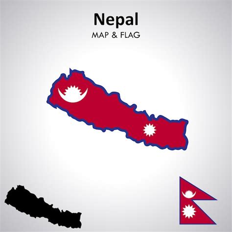 Bandeira Do Nepal E Arquivo Vetorial De Bandeira De Mapa De Design De