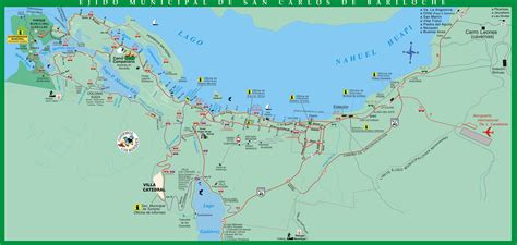 San Carlos de Bariloche Area Tourist Map - San Carlos de Bariloche ...