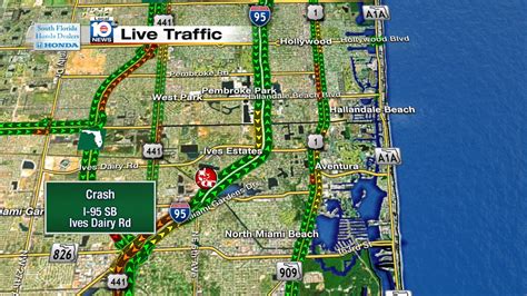 Wplg Local 10 News On Twitter Crash On I 95 Sb And Ives Dairy Rd