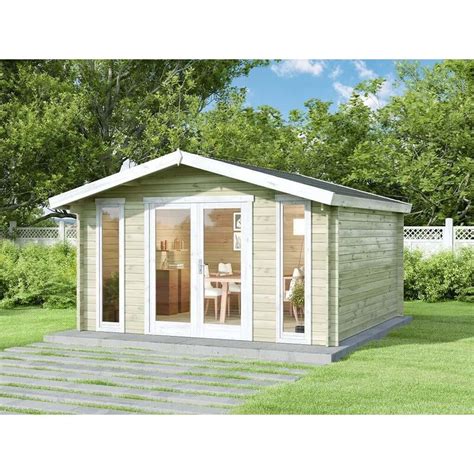 Gartenhaus Mirko Modern Aus Holz Holzhaus Blockbohlenhaus 28 Mm