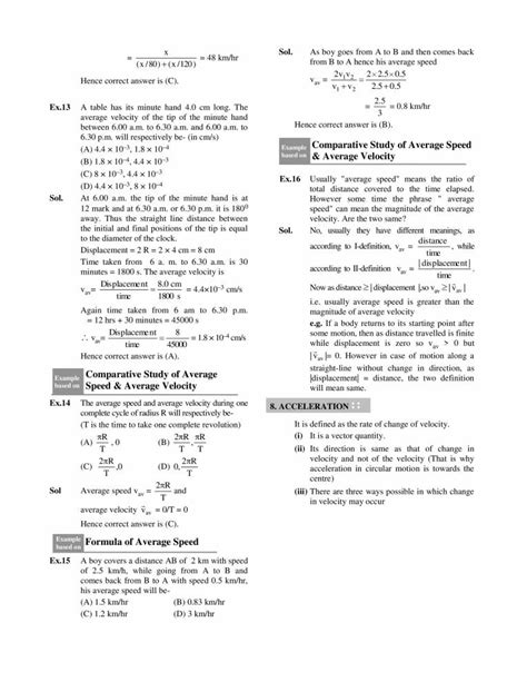 Motion In One Dimension Notes LearnPick India