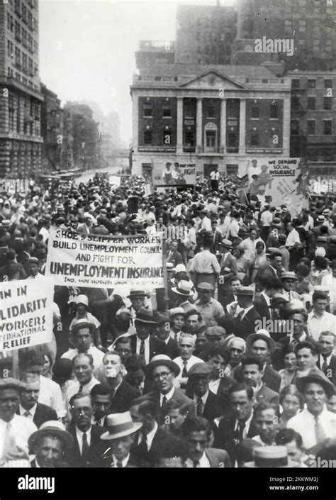 The Unemployed Strike In The United States In The S Stock Photo Alamy