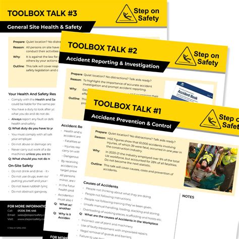 Improve Site Safety with our FREE Toolbox Talks | Step on Safety