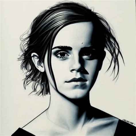 Emma Watson Portrait Drawn By Dave Gibbons Extreme Stable Diffusion