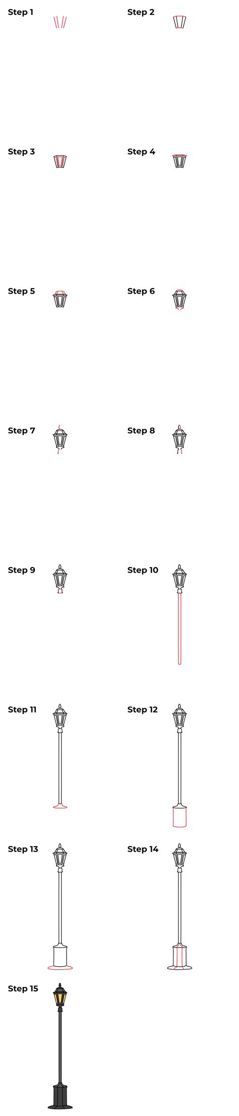 How to Draw a Street Lamp