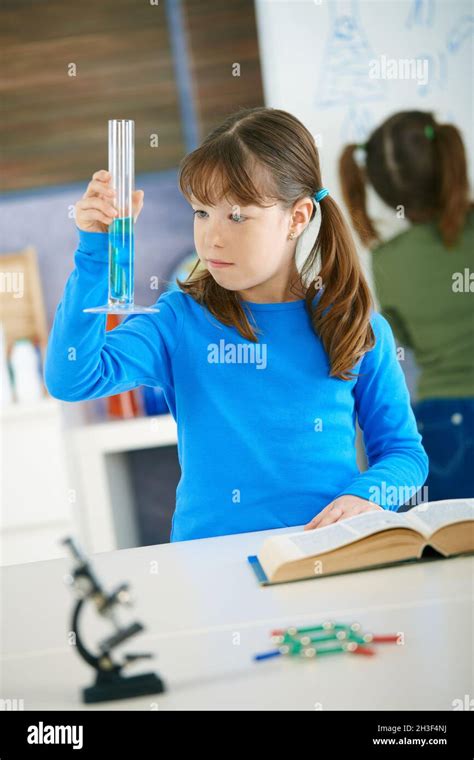 Science Class At Primary School Stock Photo Alamy