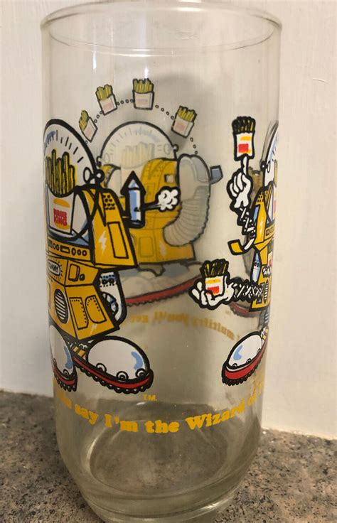 Vintage 1979 Burger King Collector Series Glass The Wizard Of Fries USA