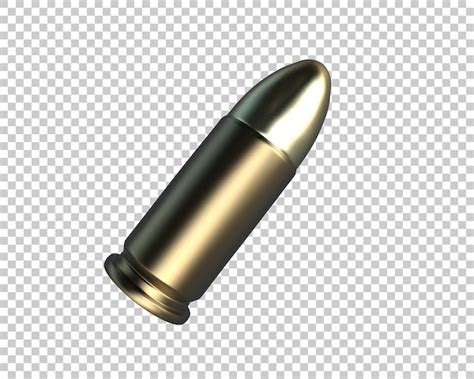 Premium Psd Bullet Isolated On Background D Rendering Illustration