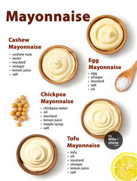 6 Thick and creamy Mayonnaise Recipe with vegan variations - The Little ...