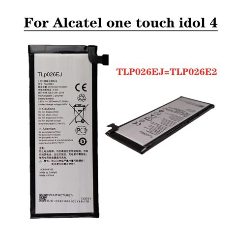 2610mAh TLP026EJ TLP026E2 Battery For Alcatel One Touch Idol 4 OT 6055