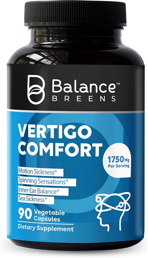 Balance Breens Vertigo Relief Supplement 1750 Mg Motion Sickness Dizziness