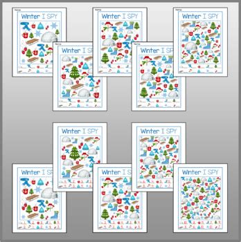 Winter I Spy Fun Games Activities By Zayzee S Classroom Tpt