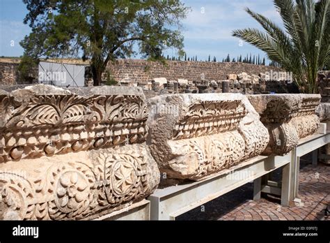 Ruins at Capernaum, Israel, Holy Land Stock Photo - Alamy