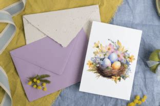 Watercolor Easter Egg Nests PNG Cliparts Graphic By Monica Paulon