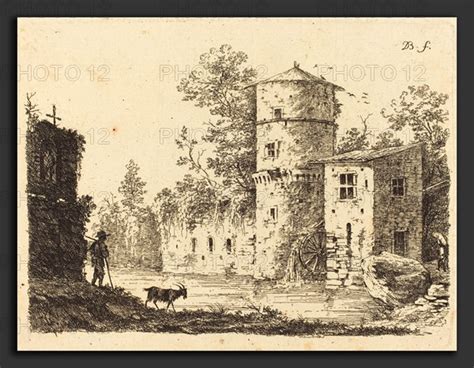 Jean Jacques De Boissieu French 1736 1810 Ancient Tower With A