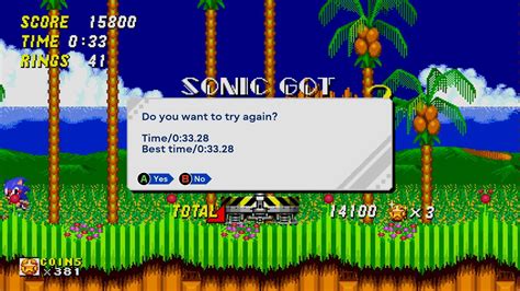 Sonic Origins PC Sonic 2 Emerald Hill Zone Act 2 Speedrun 0 33 28