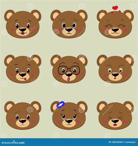 Cute Bear Face Clip Art