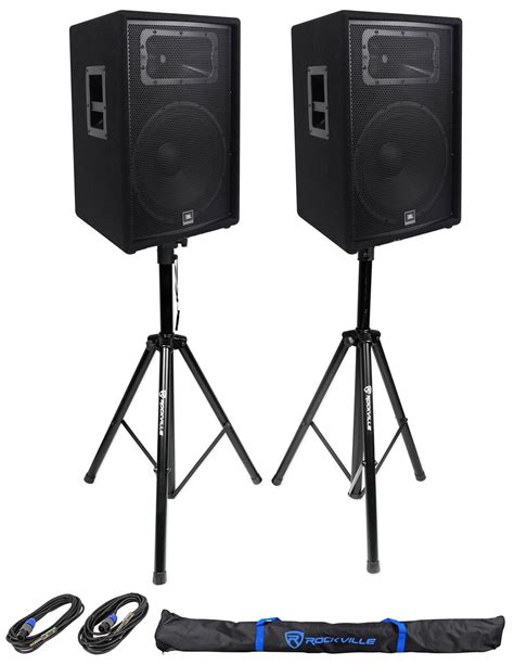 Jbl Pro Jrx W Passive Ohm Pa Dj Speakers Stands Cables