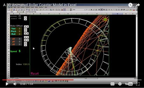 Animated Roller Coaster in Excel – Excel Unusual