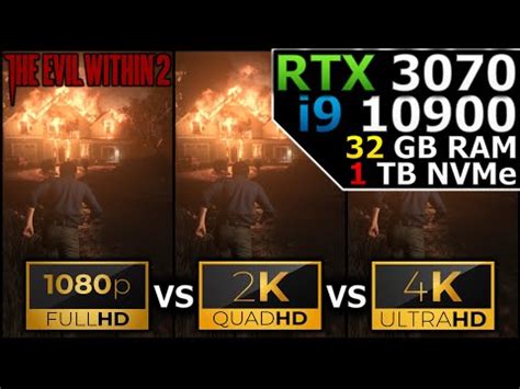 The Evil Within 2 1080p Vs 1440p Vs 2160p RTX 3070 I9 10900