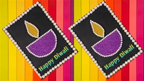 DIY Diwali Card Easy Diwali Card Making Handmade Diwali Card Ideas