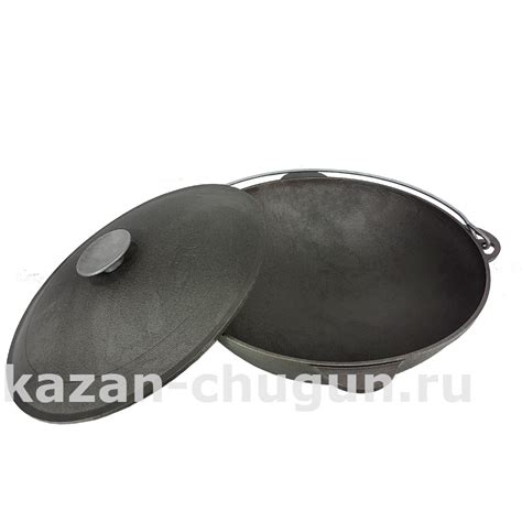 Чугунный казан с чугунной крышкой и дужкой Биол на 8 литров