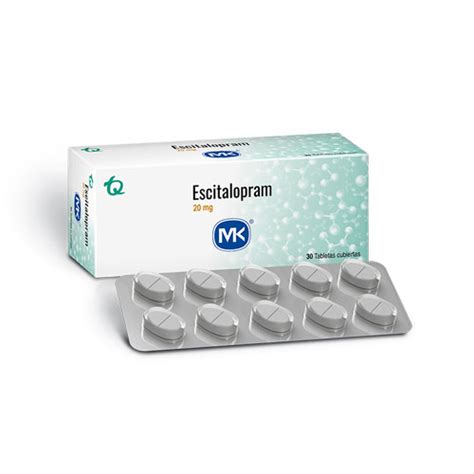 ESCITALOPRAM 20 MG MK CAJA X 30 TABS Farmavida Droguería Online