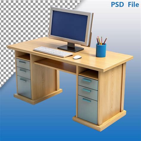 Premium Psd Office Tools And Pc On Desk